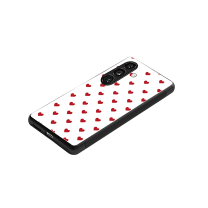Love Patch stylish phone case for samsung galaxy s26 | glossy glass and slim fit