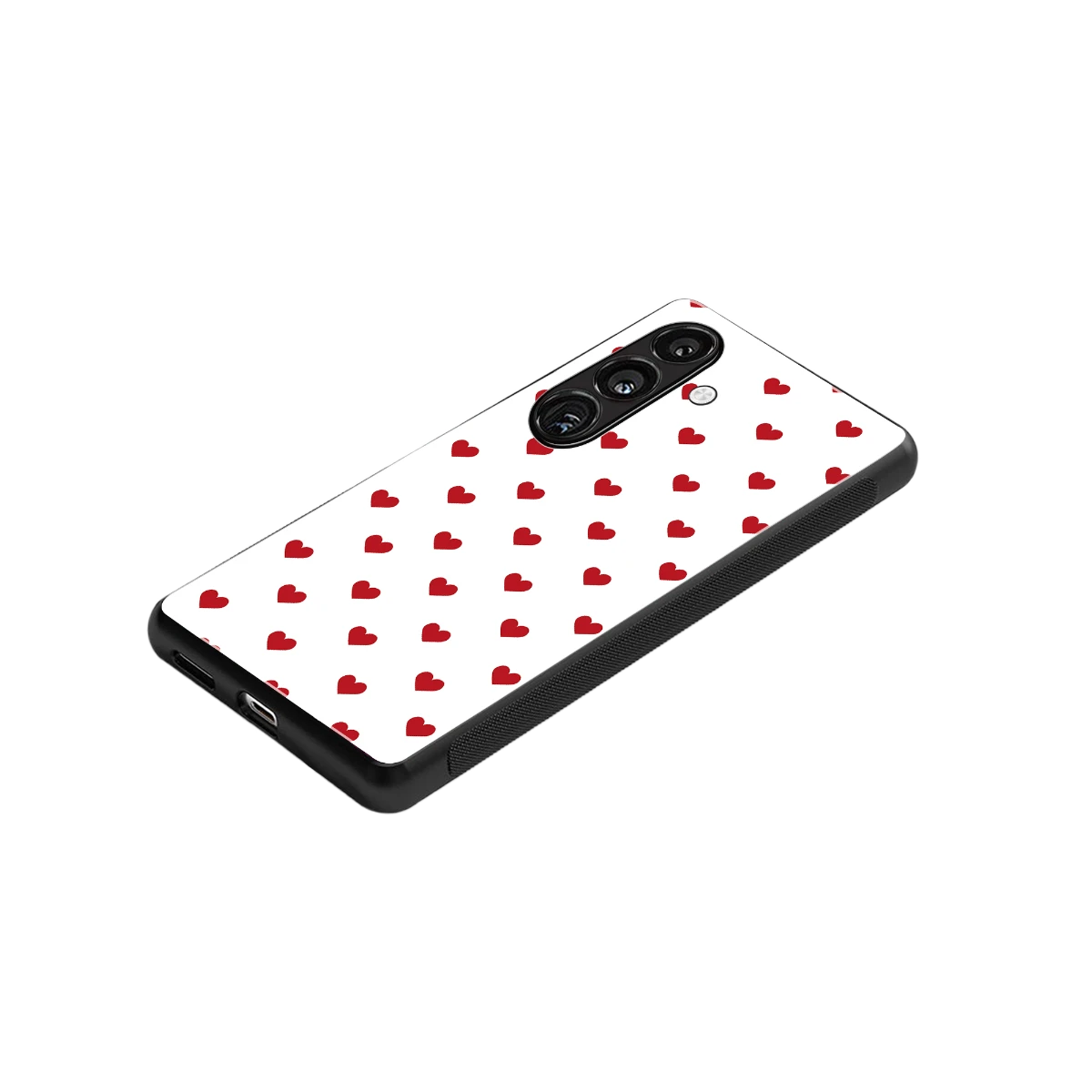 Love Patch stylish phone case for samsung galaxy s24 | glossy glass and slim fit