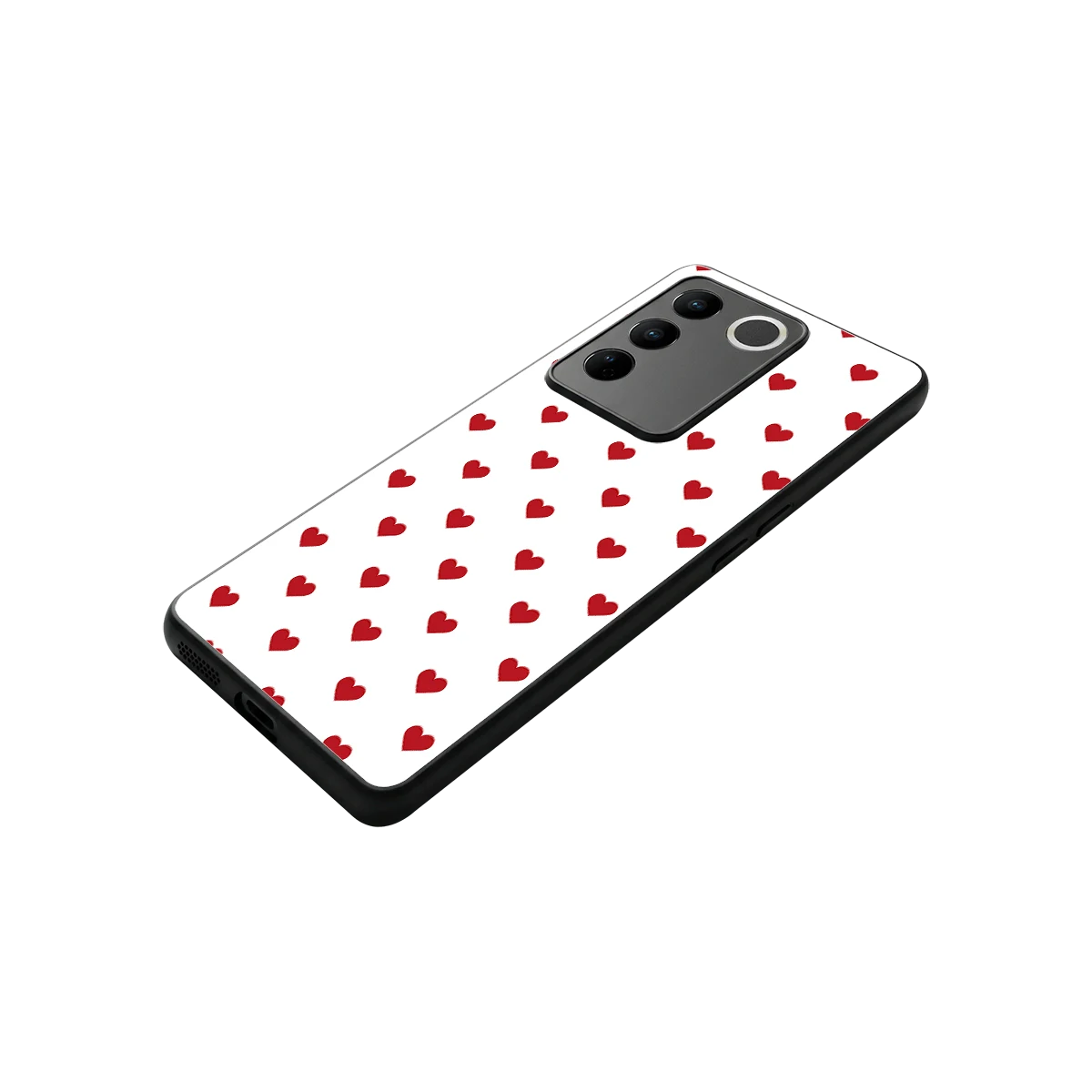 Love Patch stylish phone case for vivo v27 5g | glossy glass and slim fit
