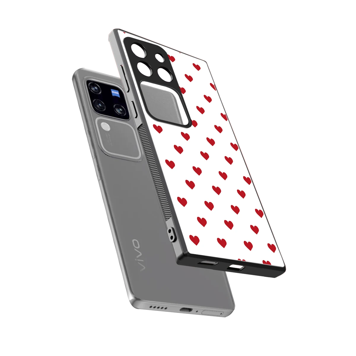 Love Patch sleekvivo v30 pro cover with tempered glass back and TPU edges