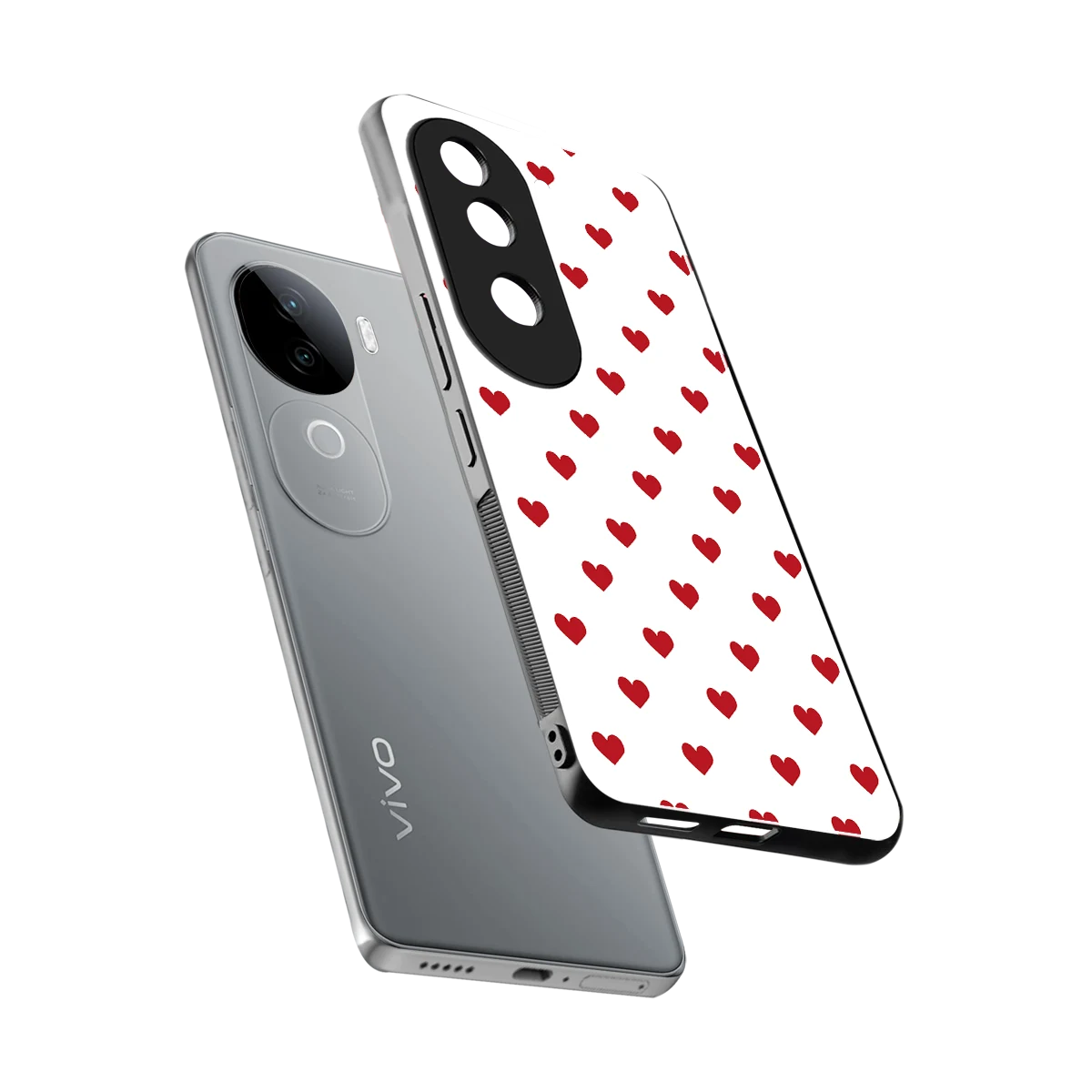 Love Patch sleek vivo v40e cover with tempered glass back and TPU edges