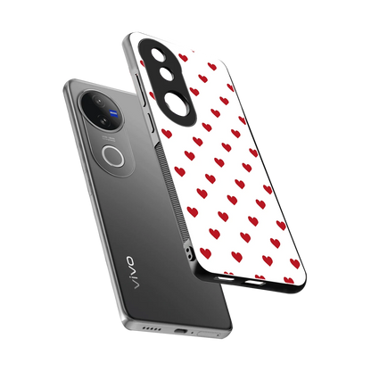 Love Patch sleek vivo v50 cover with tempered glass back and TPU edges