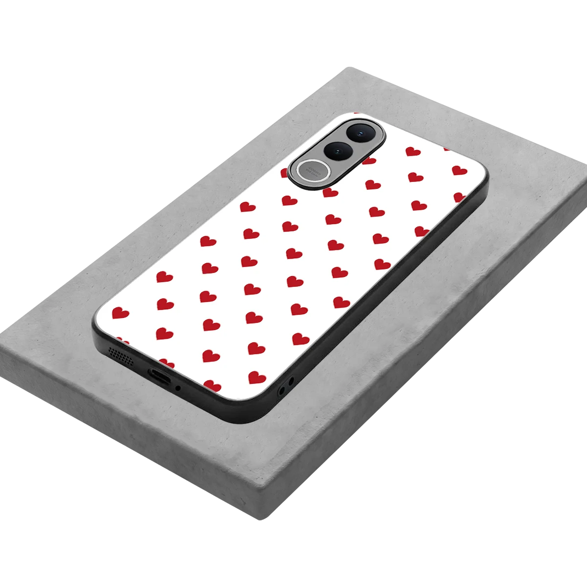 Love Patch stylish phone case for vivo v70 fe | glossy glass and slim fit