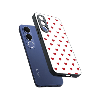 Love Patch sleek vivo v70 fe cover with tempered glass back and TPU edges