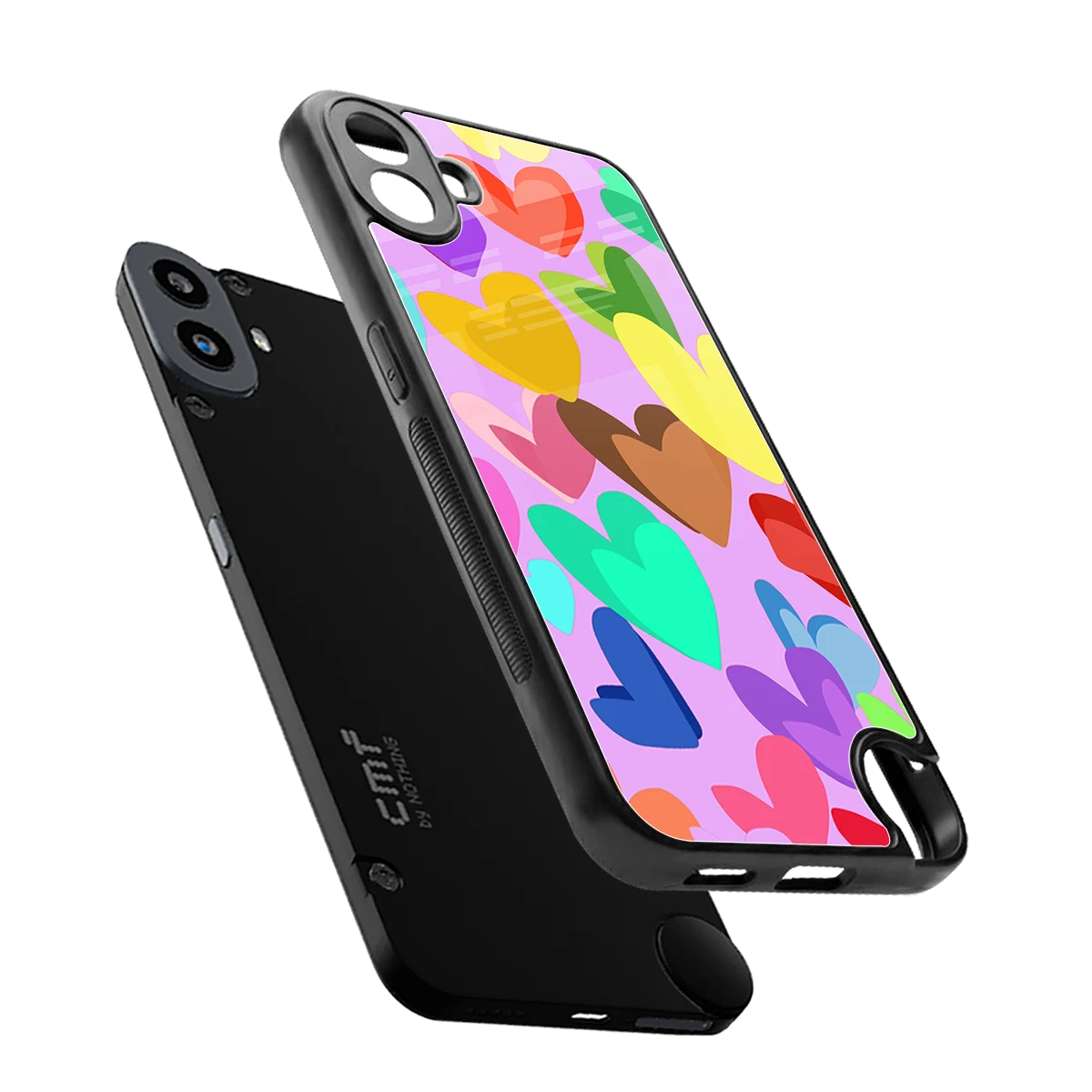 Love Spectrum sleek cmf nothing phone 1 cover with tempered glass back and TPU edges