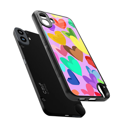 Love Spectrum sleek cmf nothing phone 1 cover with tempered glass back and TPU edges