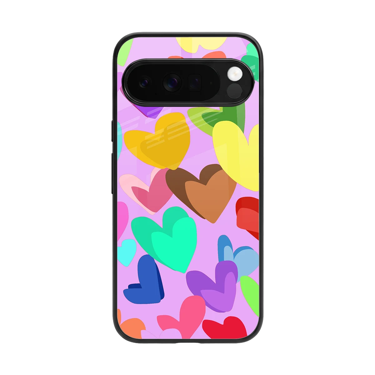 Love Spectrum back phone cover | glass case for google pixel 10 pro xl