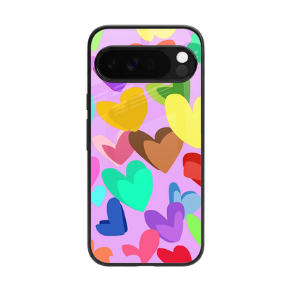 Love Spectrum back phone cover | glass case for google pixel 10 pro xl