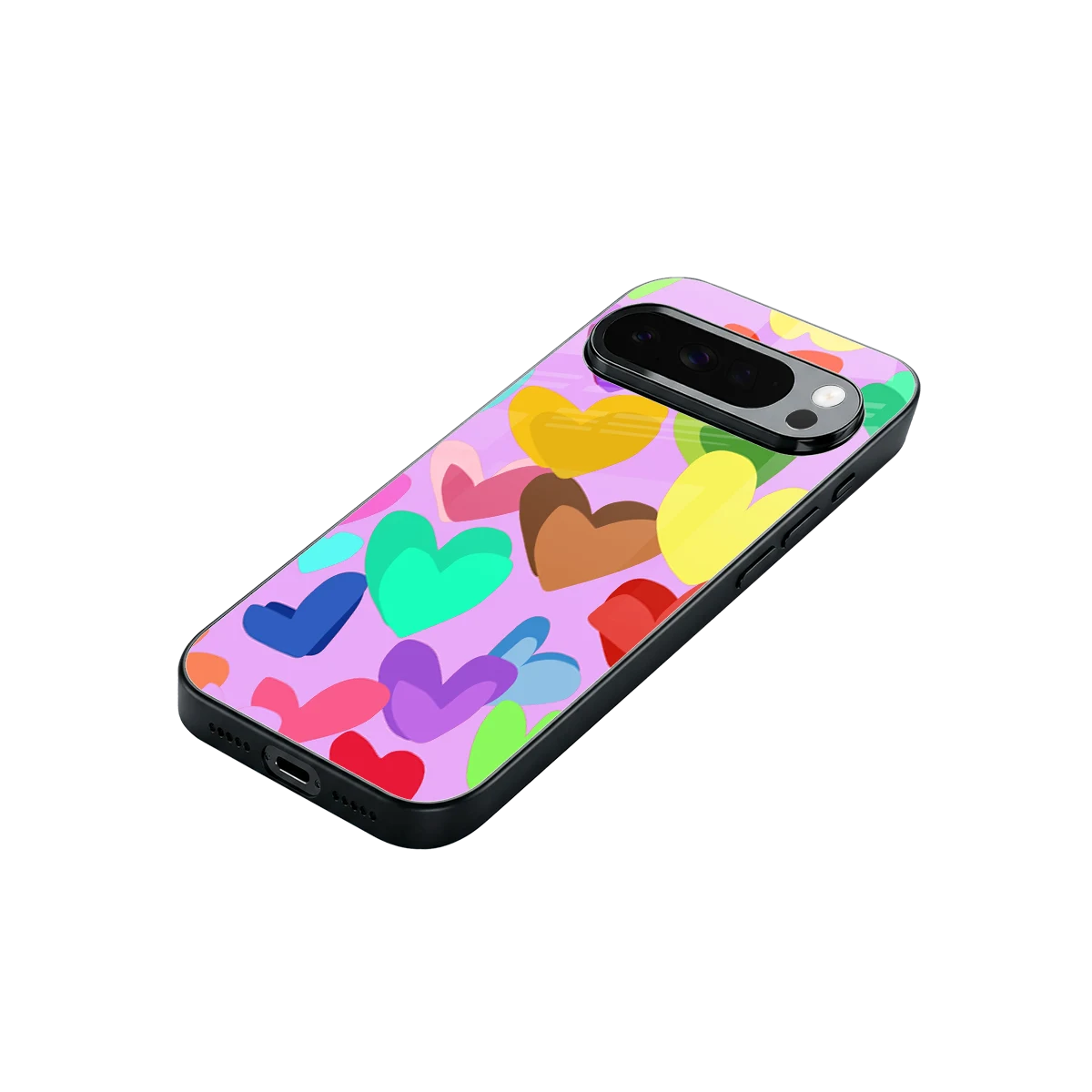 Love Spectrum stylish phone case for google pixel 10 pro xl | glossy glass and slim fit