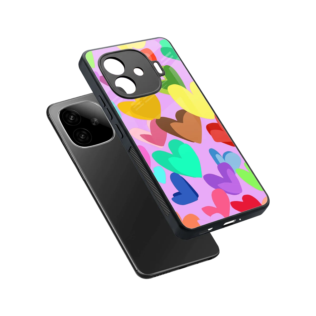 Love Spectrum sleek iqoo neo 10r 5g cover with tempered glass back and TPU edges