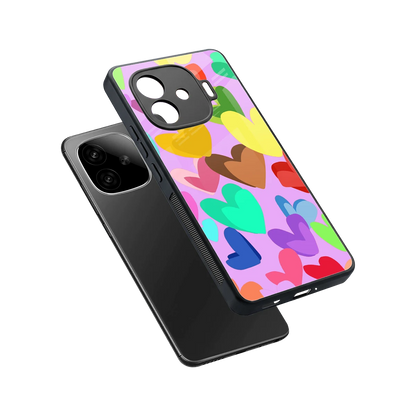 Love Spectrum sleek iqoo neo 10r 5g cover with tempered glass back and TPU edges