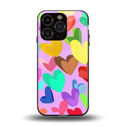 Love Spectrum back phone cover | glass case for iphone 13 pro