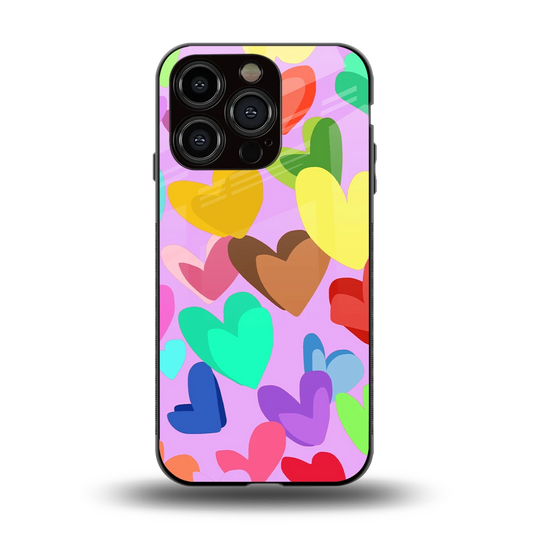 Love Spectrum back phone cover | glass case for iphone 13 pro
