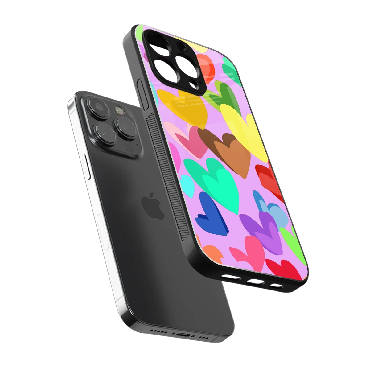 Love Spectrum sleek iphone 13 pro cover with tempered glass back and TPU edges