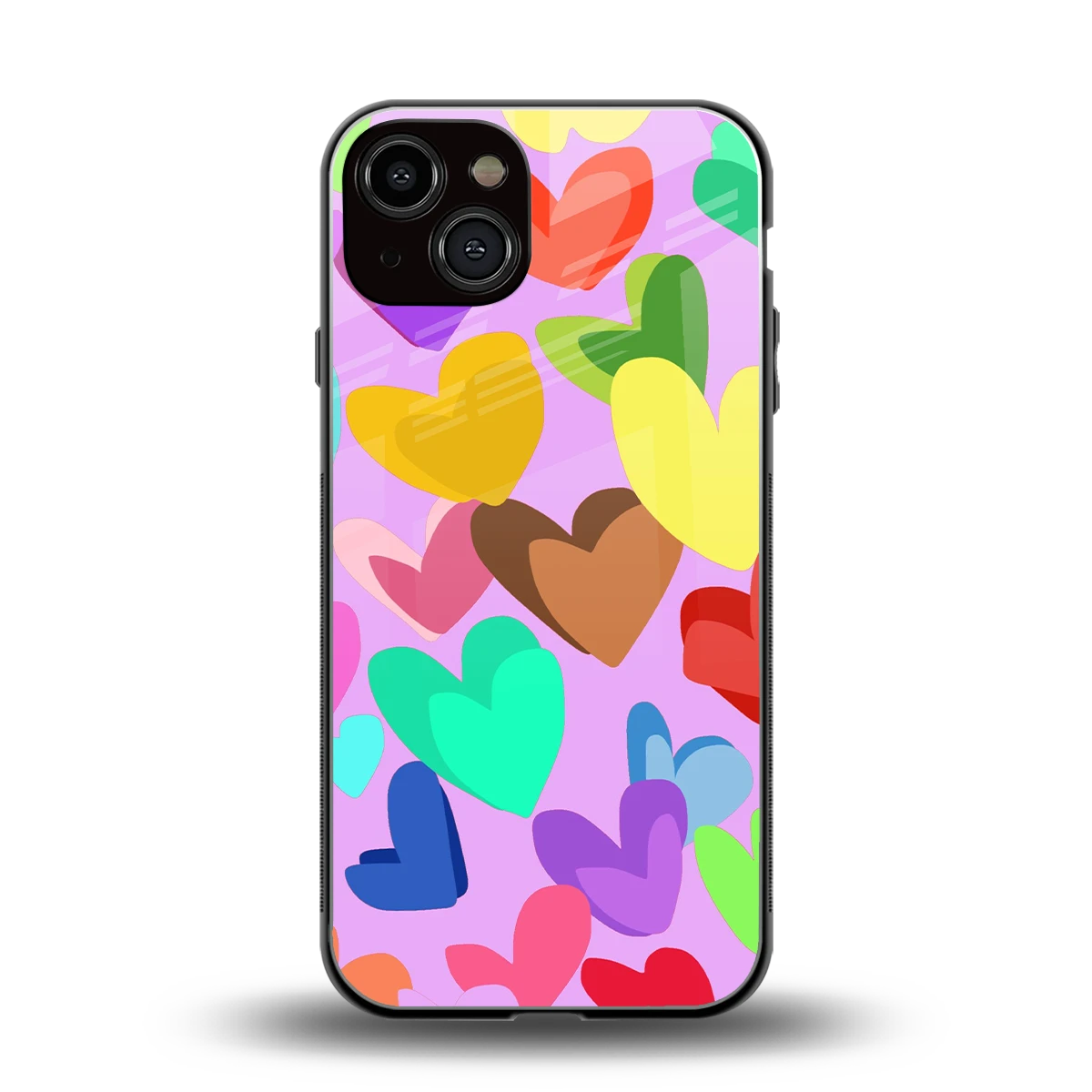 Love Spectrum back phone cover | glass case for iphone 14