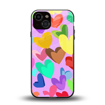 Love Spectrum back phone cover | glass case for iphone 14