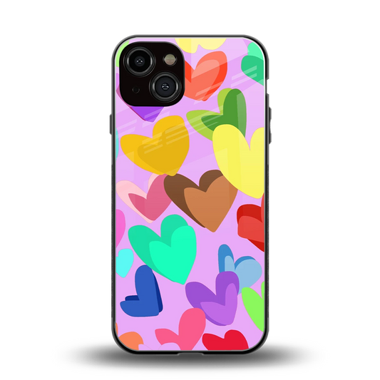 Love Spectrum back phone cover | glass case for iphone 14