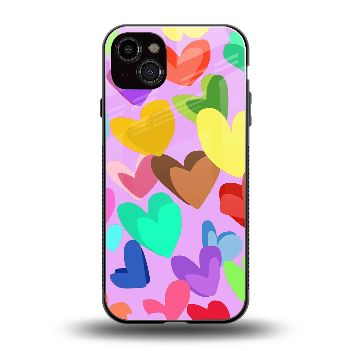 Love Spectrum back phone cover | glass case for iphone 15 plus