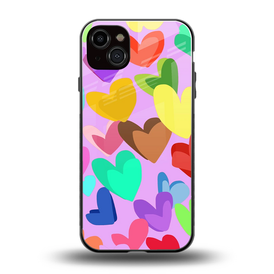 Love Spectrum back phone cover | glass case for iphone 14 plus
