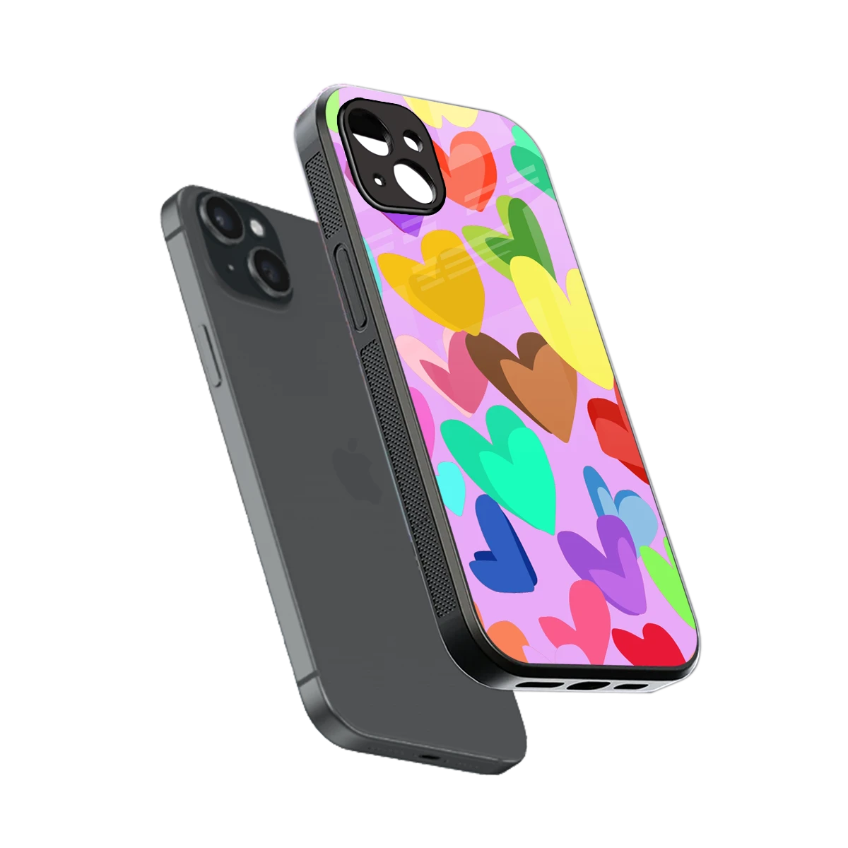 Love Spectrum sleek iphone 15 plus cover with tempered glass back and TPU edges