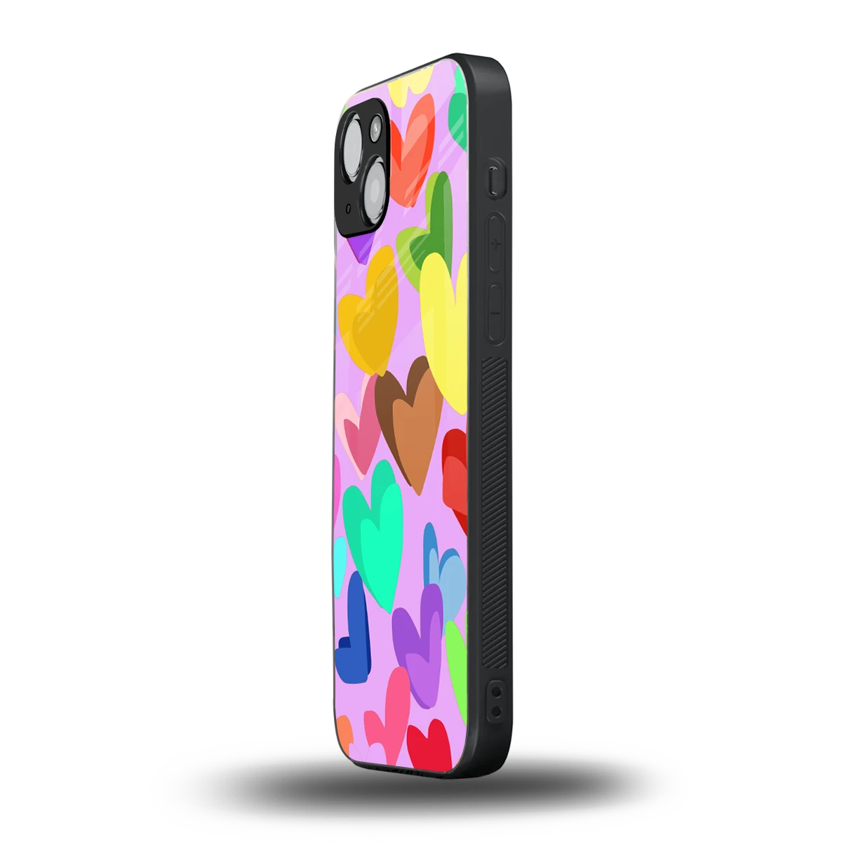Love Spectrum iphone 15 plus mobile cover | shockproof glass phone case