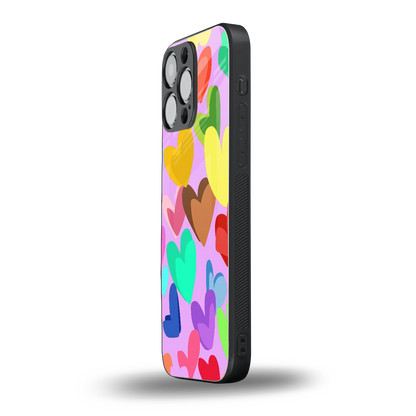Love Spectrum iphone 15 pro max mobile cover | shockproof glass phone case