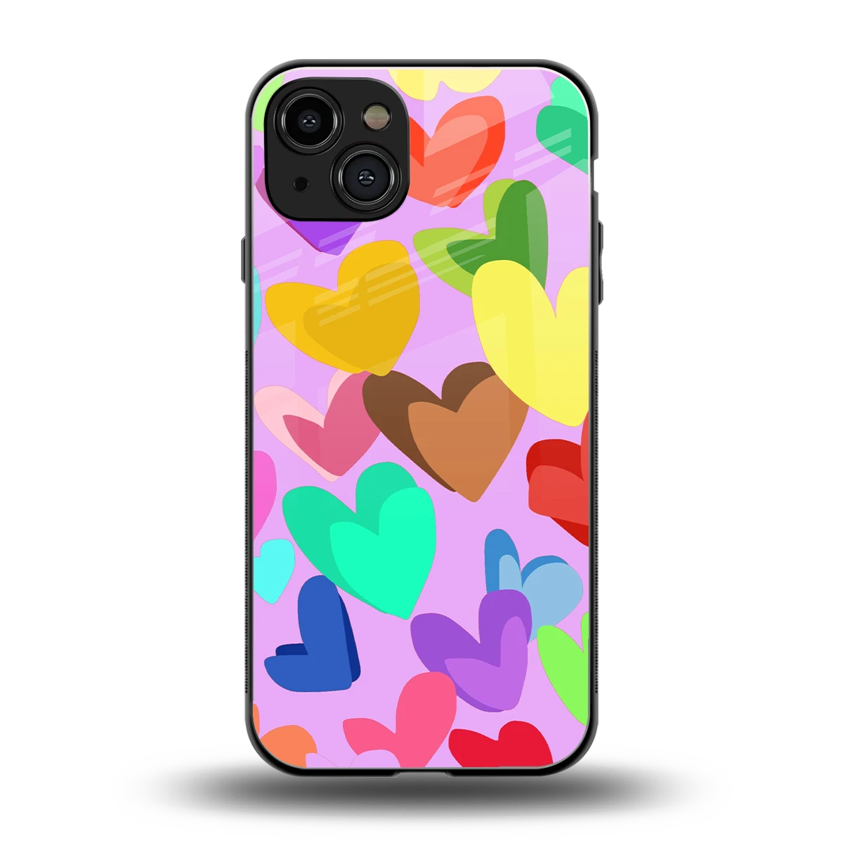 Love Spectrum back phone cover | glass case for iphone 15