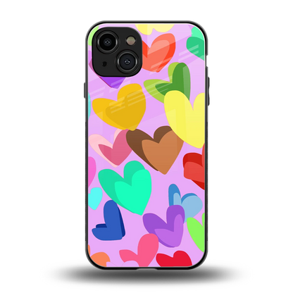 Love Spectrum back phone cover | glass case for iphone 15