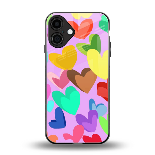 Love Spectrum back phone cover | glass case for iphone 16 plus