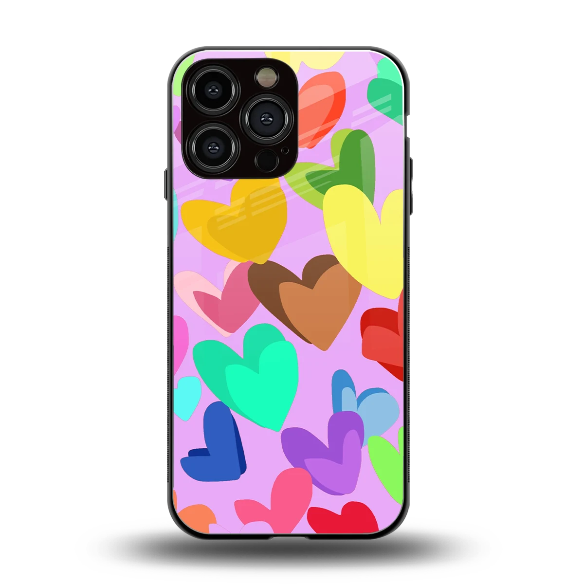 Love Spectrum back phone cover | glass case for iphone 16 pro max
