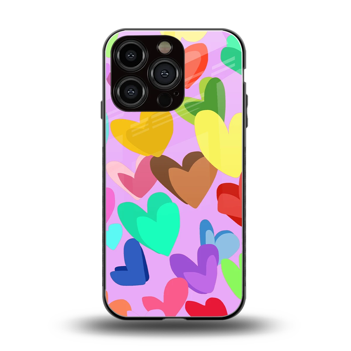 Love Spectrum back phone cover | glass case for iphone 16 pro
