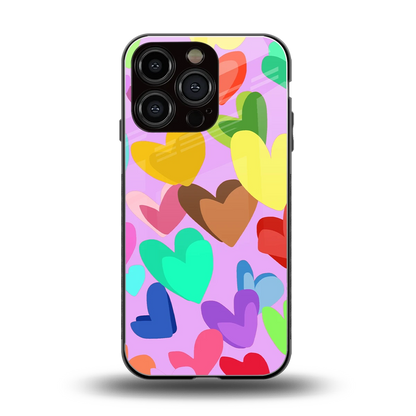 Love Spectrum back phone cover | glass case for iphone 16 pro