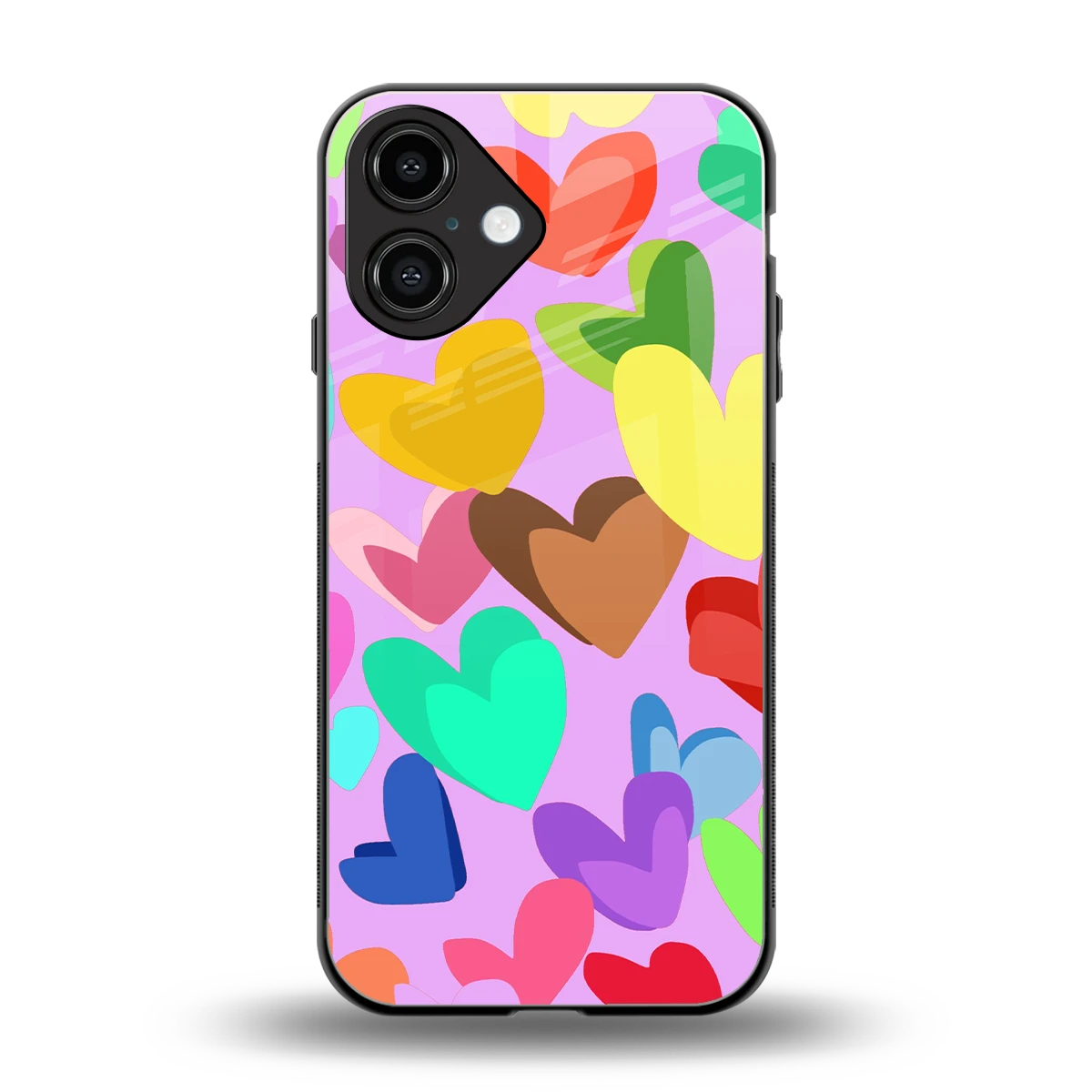 Love Spectrum back phone cover | glass case for iphone 16