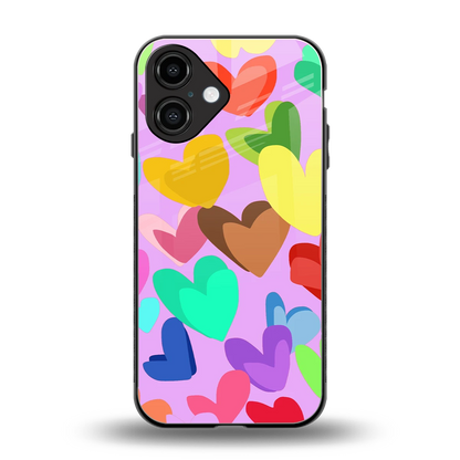 Love Spectrum back phone cover | glass case for iphone 16