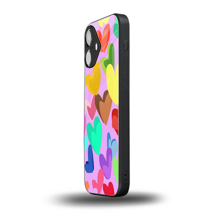 Love Spectrum iPhone 16 mobile cover | shockproof glass phone case