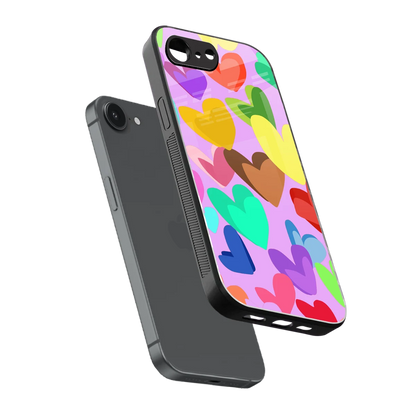 Love Spectrum sleek iphone 16e cover with tempered glass back and TPU edges