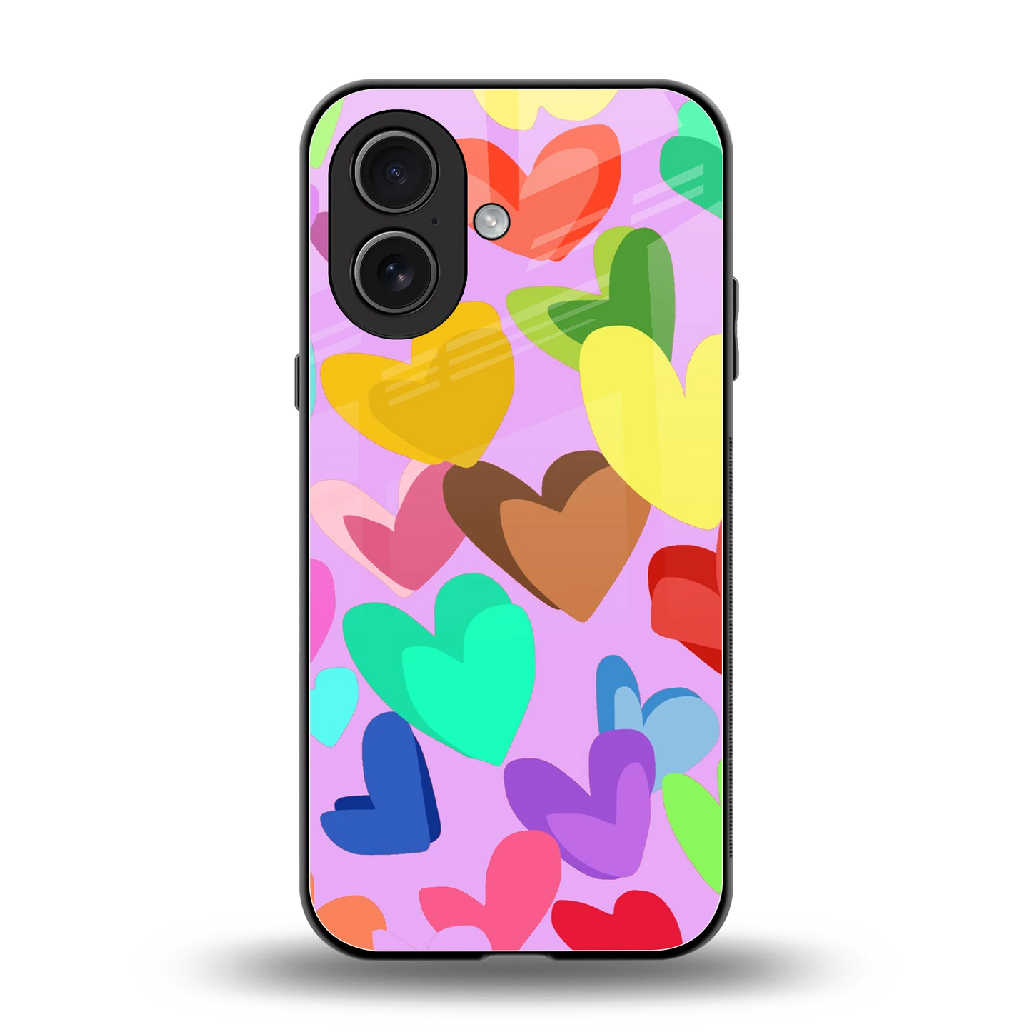 Love Spectrum back phone cover | glass case for iphone 17