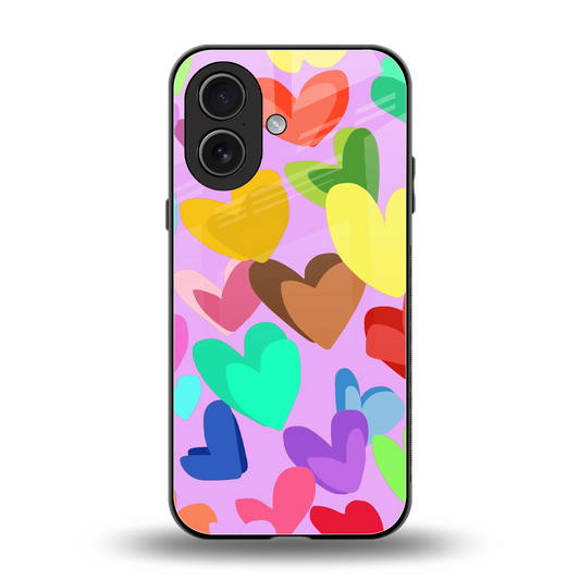 Love Spectrum back phone cover | glass case for iphone 17