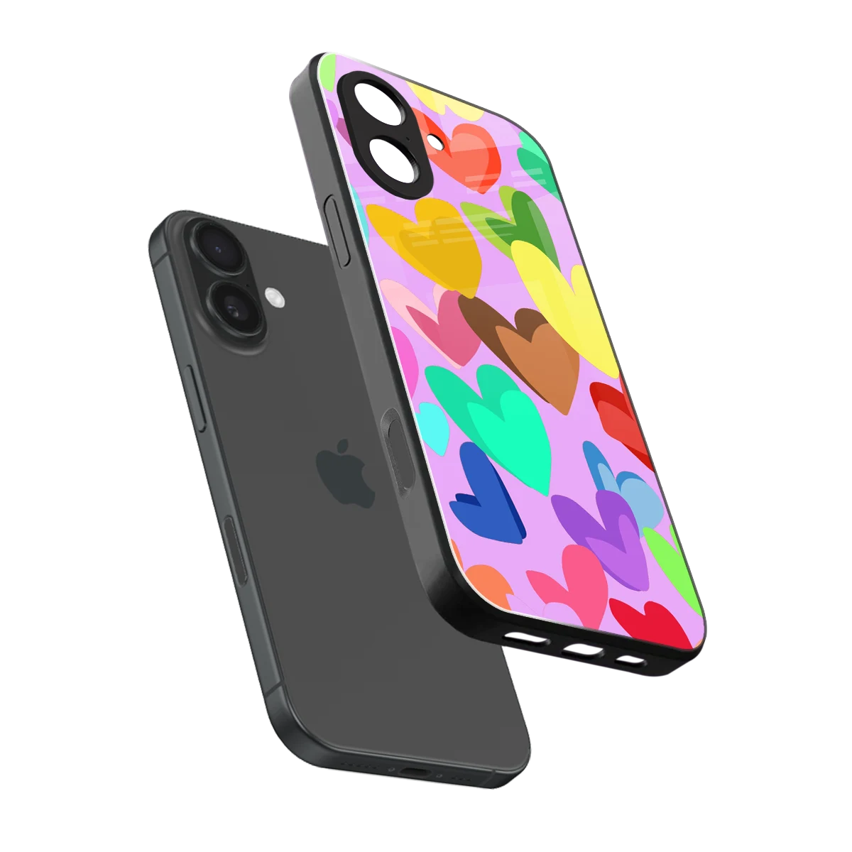 Love Spectrum sleek iphone 17 cover with tempered glass back and TPU edges