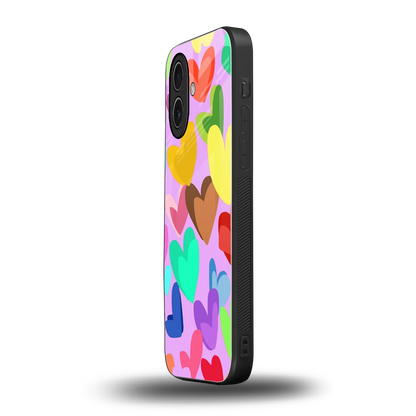 Love Spectrum iphone 17 mobile cover | shockproof glass phone case