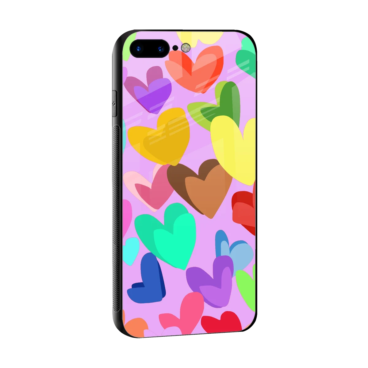 Love Spectrum sleek iphone 8 plus cover with tempered glass back and TPU edges