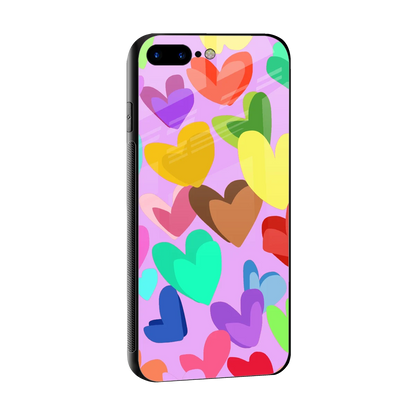 Love Spectrum sleek iphone 8 plus cover with tempered glass back and TPU edges