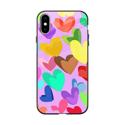 Love Spectrum back phone cover | glass case for iphone xs