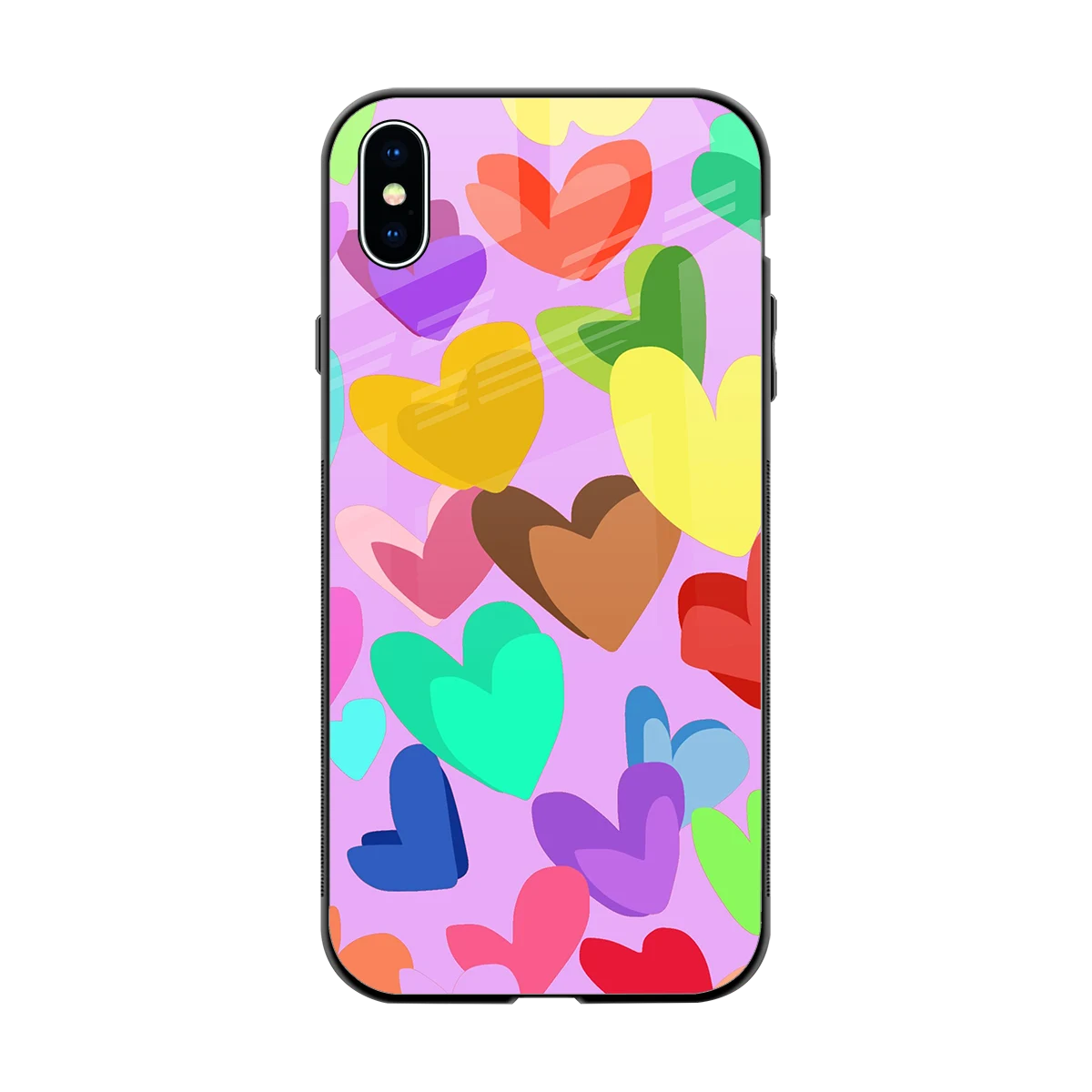 Love Spectrum back phone cover | glass case for iphone xs max