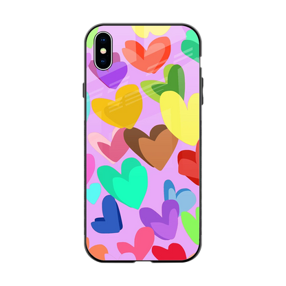 Love Spectrum back phone cover | glass case for iphone xs max