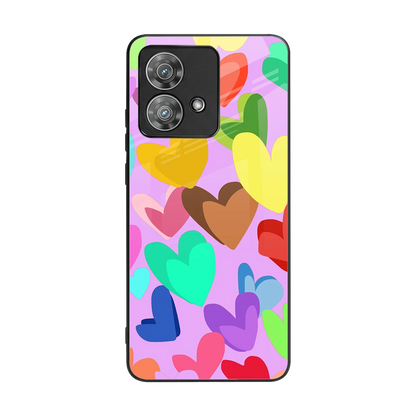 Love Spectrum back phone cover | glass case for motorola edge 40 neo 5g