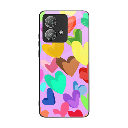 Love Spectrum back phone cover | glass case for motorola edge 40 neo 5g