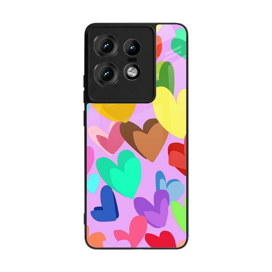 Love Spectrum back phone cover | glass case for motorola edge 50 pro