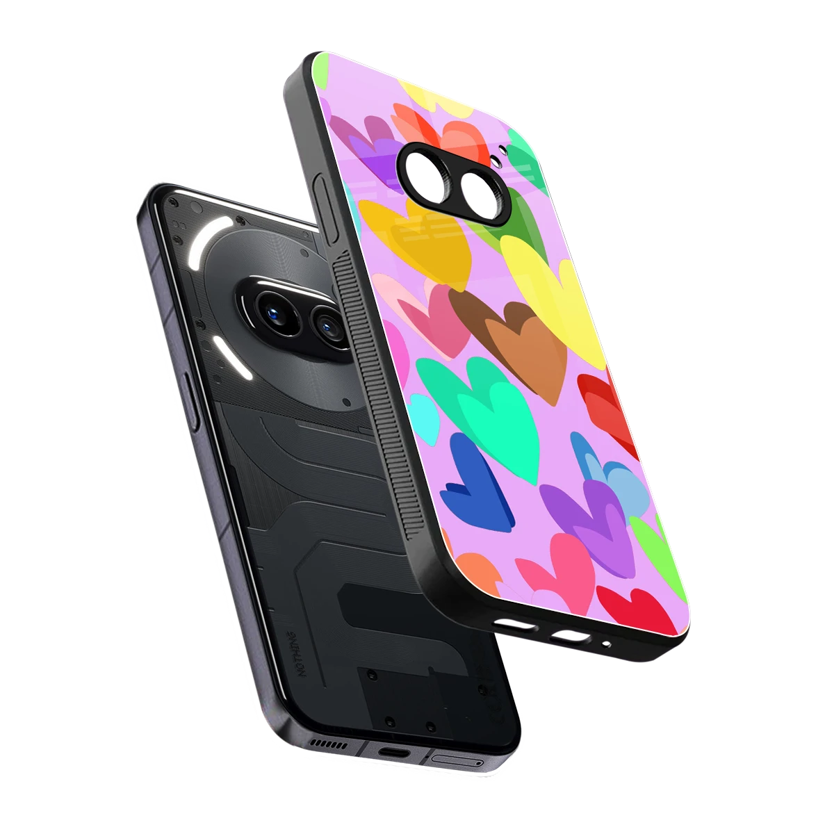 Love Spectrum sleek nothing phone 2a cover with tempered glass back and TPU edges