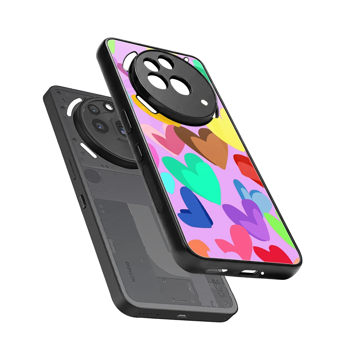 Love Spectrum sleek nothing phone 3a pro cover with tempered glass back and TPU edges
